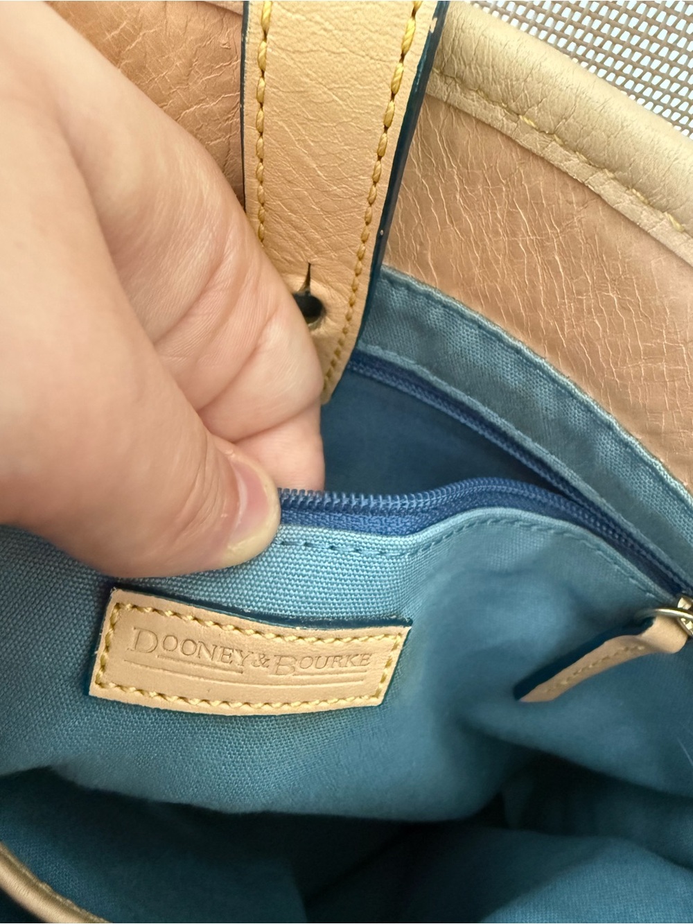Dooney & Bourke Cream Multicolor Logo Bucket Shoulder Bag - Picture 7 of 8